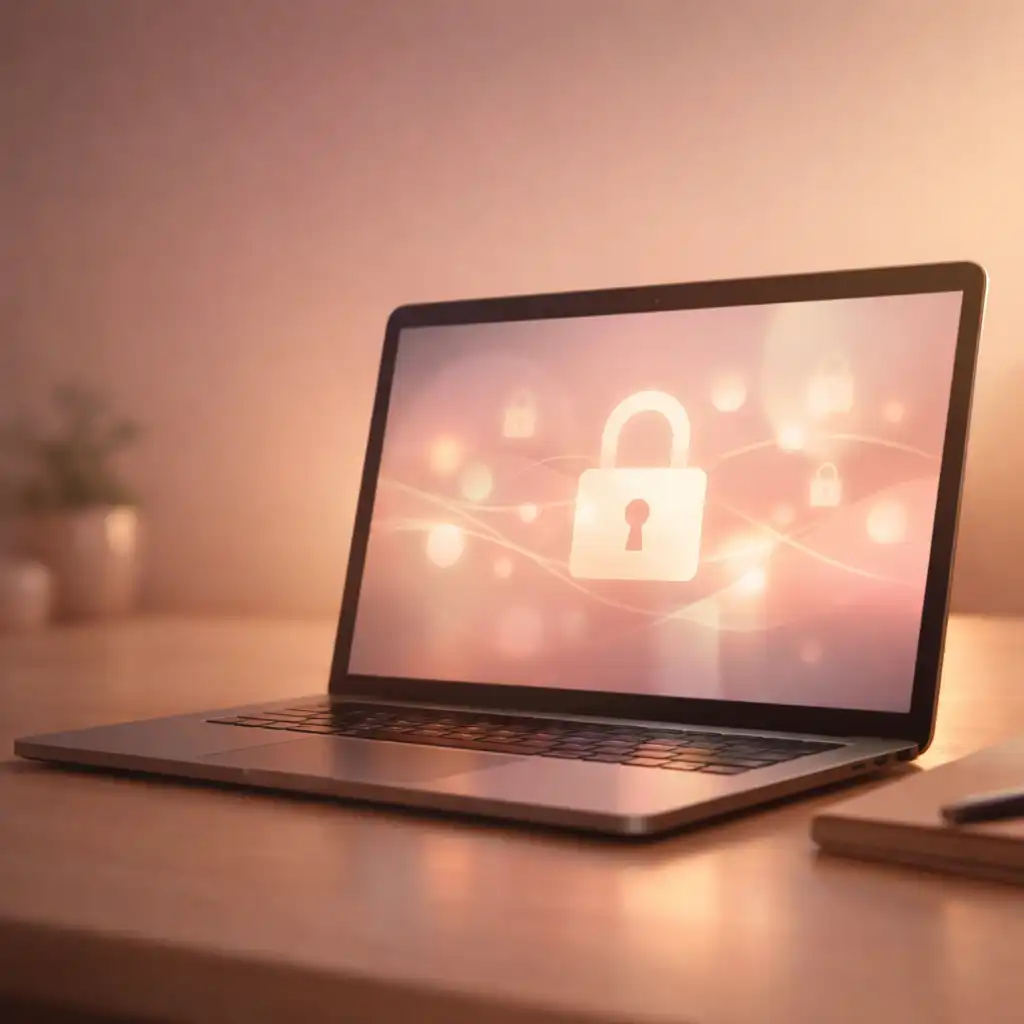 Interface symbolisant la sécurité numérique